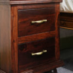 Wooden 2 Drawer Bedside - Image 4