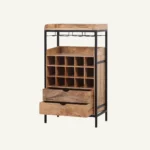 Wooden & Iron Bar Rack