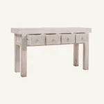 Wooden 4 Drawer Console Table - Image 4