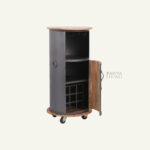 Rustic Drum Bar Cabinet - Image 5
