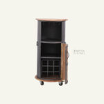 Rustic Drum Bar Cabinet - Image 4