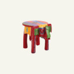 Mandira Carved Side Table (painted) - Image 4