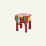 Mandira Carved Side Table (painted) - Image 3