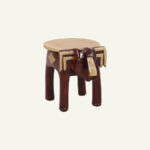 Mandira Carved Side Table (brass work) - Image 4