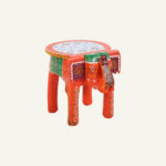 Mandira Carved Side Table (painted) - Image 4
