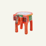 Mandira Carved Side Table (painted) - Image 3