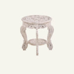 Majestic Accent Table (white distress)