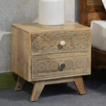 Boho Carved Bedside - Image 2
