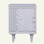 Ivory Leaf Carved Bedside