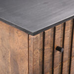 Modern Slatted Mango Wood Chest - Image 2