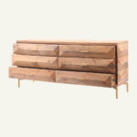 Modern Mango Wood 6-Drawer Dresser - Image 6