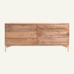 Modern Mango Wood 6-Drawer Dresser