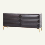 Modern Geometric Mango Wood Dresser - Image 4