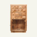 Geometric Carved Mango Wood Tall Chest - Image 4