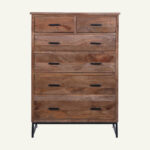 Rustic Modern Mango Wood Tall Dresser