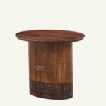 Carved Crest Pedestal Stool - Image 6