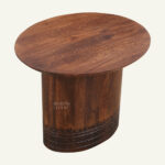 Carved Crest Pedestal Stool - Image 5