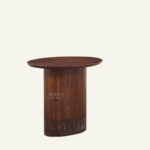 Carved Crest Pedestal Stool - Image 2