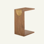 Brass Crest Natural Side Table