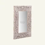 Solace White Distress Carved Mirror Frame - Image 2